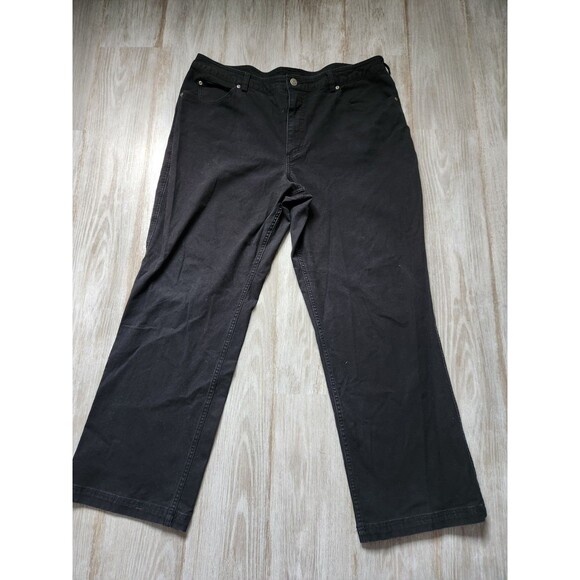 Duluth Trading Co Denim - Duluth Trading Co. Womens Black Denim Jeans Straight Leg Lightweight Sz 18x31